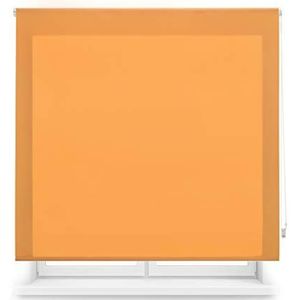 Blindecor Ara | lichtdoorlatend rolgordijn Uni - Oranje, 100 x 250 cm (breedte x hoogte) | Stofgrootte 97 x 245 cm | Rolgordijn