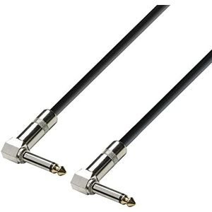 Adam Hall Cables 3 STAR IRR 0060 - Instrument Jack-kabel 6,35 mm mono gehoekt op 6,35 mm jack mono-hoekig, 0,6 m