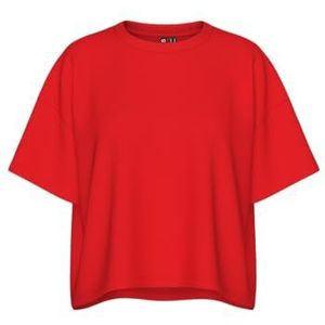 PIECES Pcchilli Sweat ample d'été 2/4 Noos Bc, Poppy Red, XS