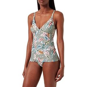 ESPRIT Malibu Beach RCS tankini-top voor dames, licht kaki 3, 42, Licht kaki 3