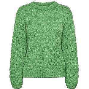 YAS Bubba LS Knit Pullover S. Noos Gebreide damestrui, Klassiek groen.