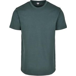 Urban Classics Heren T-shirt Basic Tee korte mouwen effen met ronde hals, groen (bottle green), 5XL