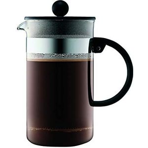 Bodum - 1578-01 - Bistro Nouveau - Koffiezetapparaat met 8 kopjes - 1 l, zwart, transparant