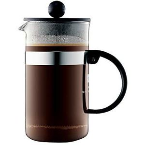 Bodum - 1578-01 - Bistro Nouveau - koffiezetapparaat met 8 kopjes - 1 l, zwart, transparant
