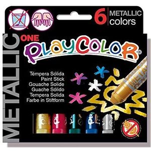Kleur w sztyfcie Playcolor Metallic 6 kleuren metallic