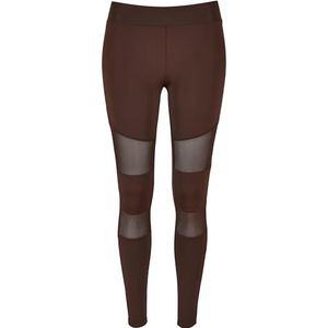 Urban Classics Leggings van technisch mesh, voor dames, yogabroek, bruin, XL, Bruin