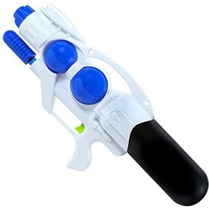 BLUE SKY Waterpistool met pomphouder - blauw en wit - 044120 - 66 cm - outdoor spel vanaf 5 jaar