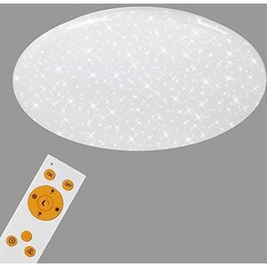 Briloner Leuchten Led-plafondlamp met sterrendecoratie, dimbaar, afstandsbediening, nachtlampfunctie, met kleurtemperatuurregeling (3000-6500 Kelvin), Ø 56 cm, 50 W, wit