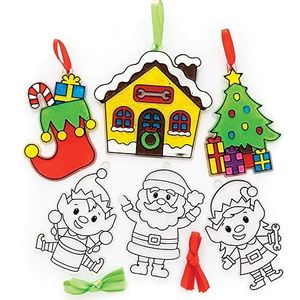 Baker Ross FE860 Zonnevanger voor kinderen, motief: kerstboom, 10 stuks, decoratie voor creatieve vrije tijd, kinderen, creatieve hobby's, glas, Kerstmis, kinderen