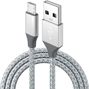 BIBTIM Micro-USB-kabel 3 m, micro-paar USB 2.0A mannelijke kabel, Android micro USB snellaadkabel, gegevensoverdrachtssnelheid 480 Mbps, compatibel met Samsung Galaxy S7 S6, Sony, LG, PS4