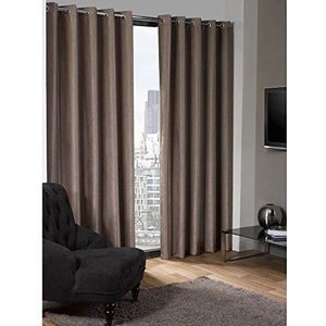 Emma Barclay Logan Verduisteringsgordijn met oogjes 229x183 cm taupe 100% polyester 90x72 inch (228x183 cm)