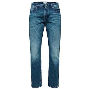 SELECTED HOMME Heren jeansbroek, Medium Blue Denim 16087781, 34W / 32L, Medium Blue Denim 16087781