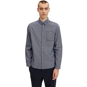 TOM TAILOR heren overhemd, 30158 - marineblauw/wit