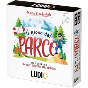 Ludic, Het Parkspel met Marco Confortola. Een uitdaging voor iedereen, tussen toppen, gletsjers en betoverde valleien! SPE58677 Gezelschapsspel voor het gezin voor 2-4 spelers, gemaakt in Italië