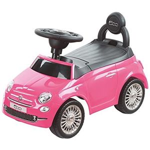 TURBO CHALLENGE - Fiat 500 – Loopwagen – 119106 – vrije wielen – roze – 25 kg max – kunststof – batterijen niet inbegrepen – speelgoed voor kinderen – cadeau – vanaf 12 maanden