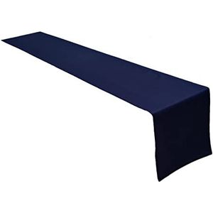 Tafelloper van hoogwaardige kwaliteit - 100% katoen, Conceptcollectie, kleur en maat naar keuze (tafelloper - 40 x 200 cm, marineblauw)