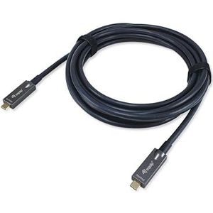 Equip 119462 Actieve optische kabel USB-C naar C mannelijk / mannelijk 10 m PD 60 W 4K/60 Hz 10 Gbit/s Video+Gegevens+PD