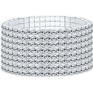 Finrezio Armband, strass, kristallen, voor dames, bruiloftsarmband, Kristal strass, Kristal