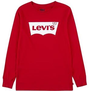 Levi's Lvb-l/S Batwing Tee 8e8646 T-shirt met lange mouwen voor jongens, Superred, 5 jaar, Superrood