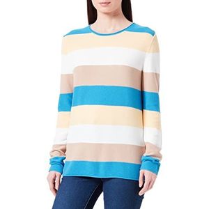 TOM TAILOR Basic gebreide trui voor dames, 31012 - Blue Colorblock Stripe