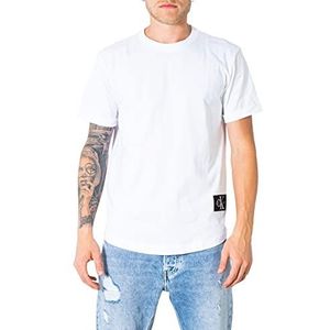 Calvin Klein Jeans Badge Turn Up Sleeve overhemd voor heren, Wit (helder wit)