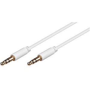 Goobay 69113 AUX verlengkabel 3-polig 3,5 mm stekker 3,5 mm stekker 3,5 mm jack 3,5 mm stereo 3,5 mm stekker 3,5 mm stekker 3,5 mm (3-polig) wit verguld