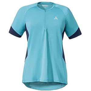 Schöffel Auvergne L dames wandel-T-shirt, middelturquoise, 36, Middelgroot turquoise