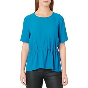 SELECTED FEMME Slftanna SS Top B Blouse, Blauw (Mykonos Blue Mykonos Blue), 40 (maat fabrikant: 38), Blauw (Mykonos Blue Mykonos Blue), 38, blauw (Mykonos Blue Mykonos Blue)