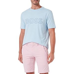 BOSS S Litt Slim Fit Shorts voor heren, van waterafstotend keperstof, lichtroze/pastel 683