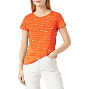 TOM TAILOR T-shirt voor dames, 32079 - Red Maritime Wording Design