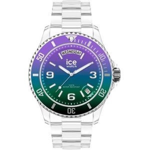 Ice-Watch - ICE Clear Sunset Purple Green - Meerkleurig dameshorloge met transparante kunststof band - 021433 (Medium), Meerkleurig