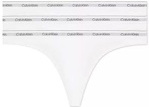 Calvin Klein 3 stuks string (Low-rise) 000qd5209e string voor dames, Wit (wit/wit/wit)