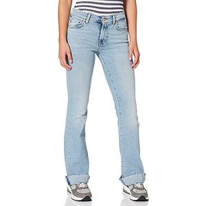 7 For All Mankind Bootcut Luxe Vintage Bright Side met Raw Cut Jeans, Lichtblauw