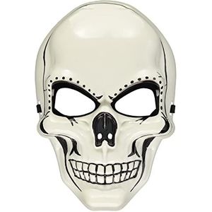 amscan 9918077 - zwart-wit skeletmasker voor volwassenen met elastische sluiting