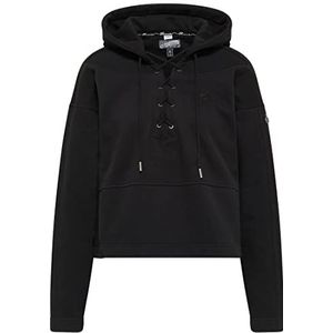 DreiMaster Oversized korte hoodie voor dames, zwart, XS, zwart.