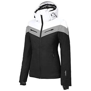 zerorh+ Grote hal W jas kleding; Woman; Sneeuw; jas voor dames, zwart/wit/zilver