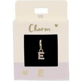 Depesche 11785-010 Charmes Express yourself - Pendentif pour colliers et bracelets, lettre E, plaqué or, comme petit cadeau