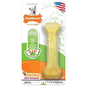 Nylabone Medium kauwen, botvorm, kippenaroma, voor kleine honden (tot 11 kg), matige/vredige kauwers