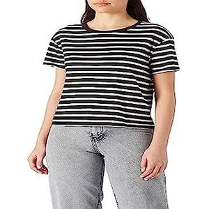 Koton Gestreept basic T-shirt met ronde hals Femme, Red Stripes (03 m)