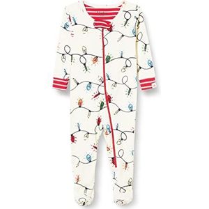 Hatley Vakantie Lights Candy Stripes and Pines Family Pyjamaset Pijama Unisex, Glow-in-the-dark - footie voor baby's