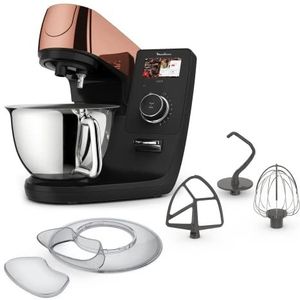 Moulinex I-Coach Touch QA950810 Smart keukenmachine, 5,5 l roestvrijstalen kom, gepatenteerde technologie, digitaal display, stil, 21 geprogrammeerde recepten, gratis app met coaching, I-Coach Touch