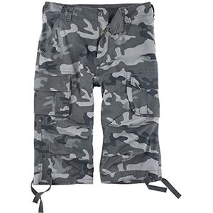 Brandit heren Korte broek met zakken Brandit Urban Legend 3/4 shorts, camouflage (dark camo), 3XL