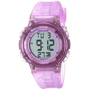 Armitron Sport Digitaal dameshorloge chronograaf met kunsthars armband 45/7086, Paars., strap