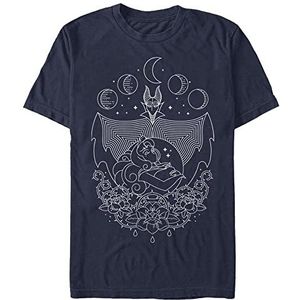 Disney Sleeping Beauty-Maleficent Geo Line Organic, Navy Blue, L, marineblauw