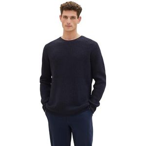 TOM TAILOR Pull pour homme, 13160 – Mélange bleu marine tricoté., XXL