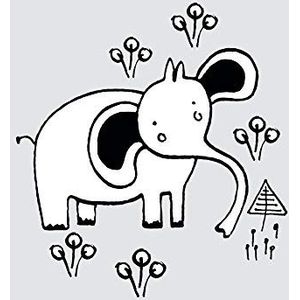 Komar Muurafbeelding olifant Scribble olifant 40 x 50 cm zonder lijst P104D-40x50