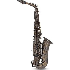 Roy Benson AS-202A Altsaxofoon AS-202A (premium messing behuizing & hoge fa# sleutel, mondstuk, reinigingsdoek en riem inbegrepen, met praktische rugzakbekleding), antiek