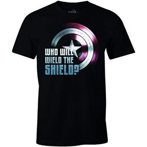 cotton division T-shirt voor heren, zwart.