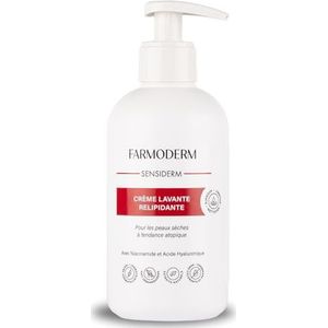 Farmoderm Reinigingscrème voor gezicht en lichaam van ouderen en baby's, makeup remover niacinamide hyaluronzuur hydrateert, reinigt, voedt droge en gedehydrateerde huid