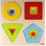 Goki Maderapuzzles puzzels van maderagokiluiers puzzel, veelkleurige vormen - 1 - Spaanse versie